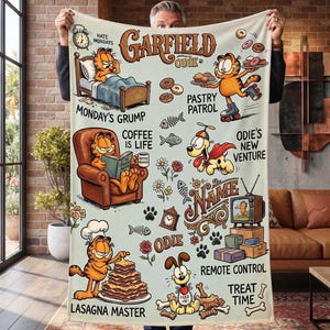 Vintage Garfield Blanket - Etsy