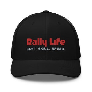 Rally Life Retro Trucker Cap | WRC Dirt Rally Racing | Vintage Vibes 80s 90s Aesthetic | Gift for Motorsports Auto Enthusiast Car Guy / Girl