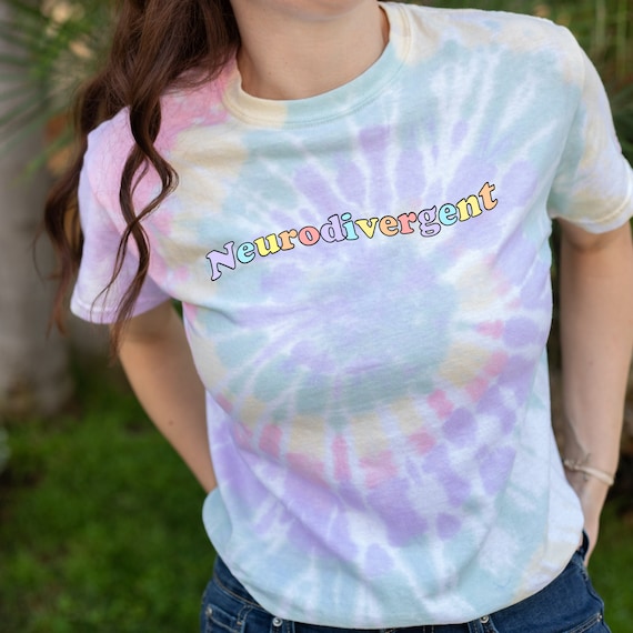 Neurodivergent Pastel Rainbow Pastel Tee | Neurodiversity | Autism ADHD Dyslexia Dyspraxia...