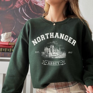 Northanger Abbey Jane Austen Crewneck Sweatshirt | Bookcore Classic Literature University Style Sweater | Dark Academia Bookish Gift