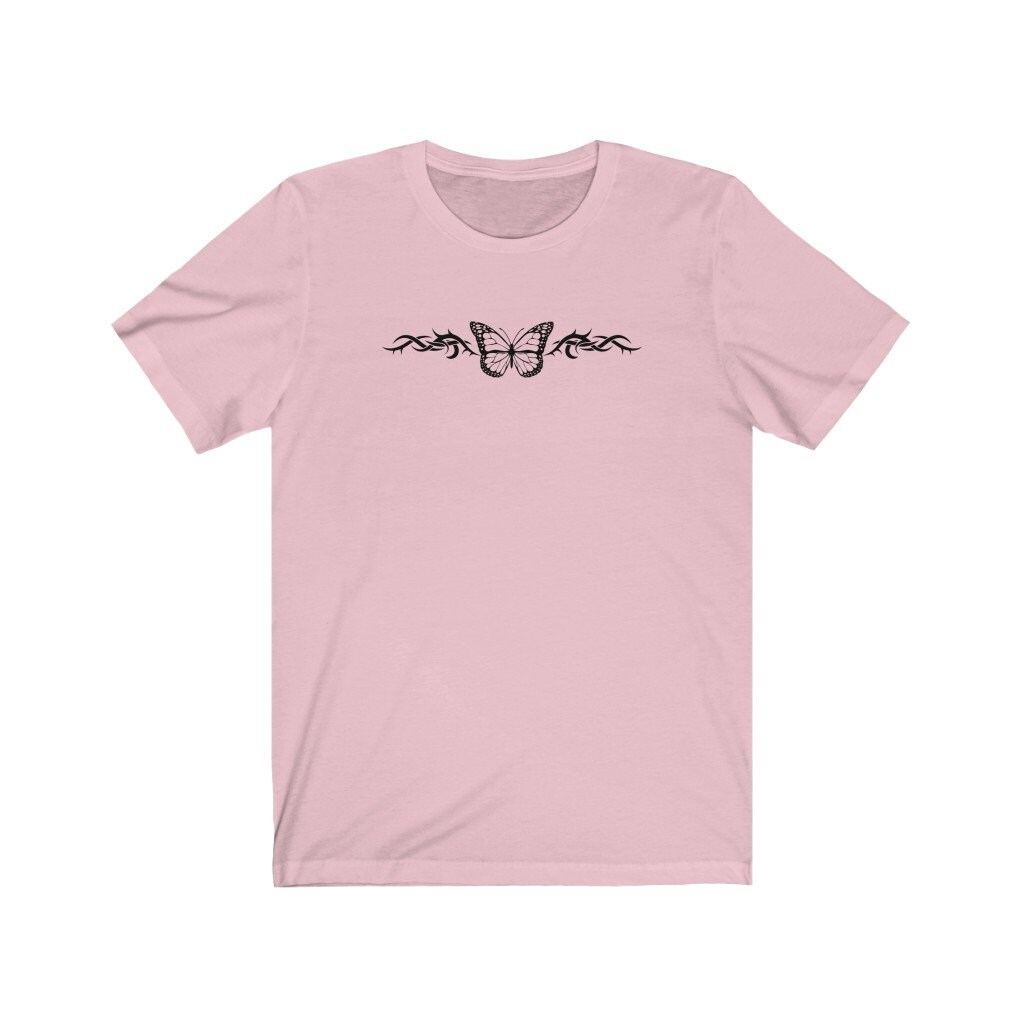 Y2K Early 2000s Grunge Butterfly Shirt | Tribal Aesthetic