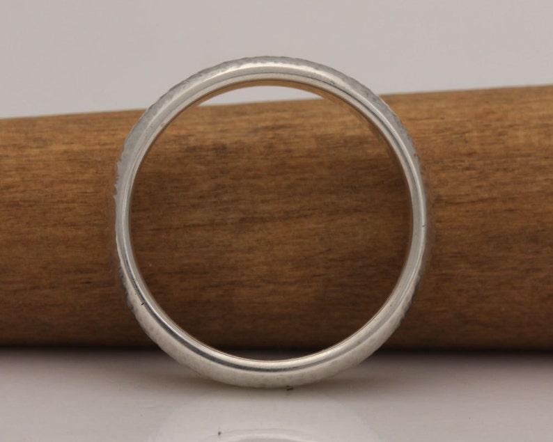 #767. Hammered silver band size 8 78 ready to ship or custom sizes 4 to 14
