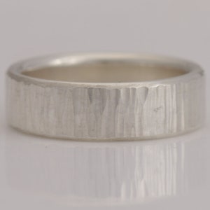 Silver Band, hammered sterling silver ring, size 7 1/4, ready to ship.