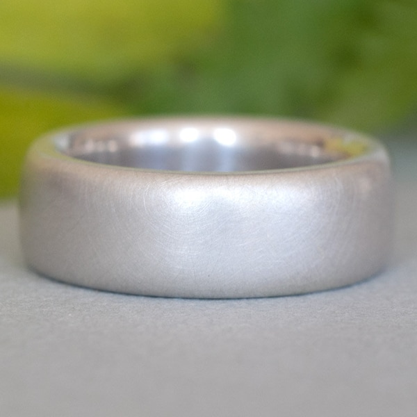 Heavyweight Silver Band, 8 mm wide, made to order in sizes 4 to 13.