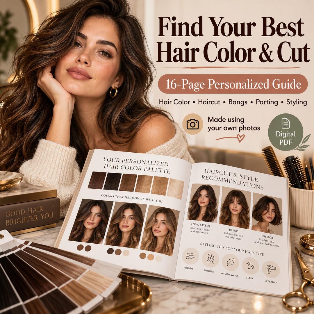 Personalized Hair Color & Cut Guide, 16-page Digital PDF (made With ...