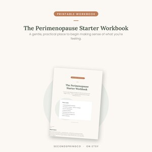 Perimenopause Workbook Printable | Symptom Checklist, Tracker & Doctor Visit Prep | Menopause Guide | A4 + US Letter