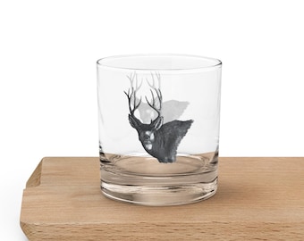 Mule Deer Classic Rocks Glas, Vilddjurstryck på Whiskykopp, Djurmotiv Barrum Köksredskap