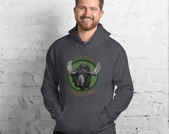 Mad Moose Outfitters Tjock Hoodie, Topp med Tryckt Vildlivsdesign, Varma, Bekväma Höst- och Vinterkläder,