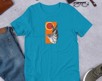Pronghorn Sun T-shirt, bekväma lätta sommarkläder, unisex-t-shirt med djurmotiv, snygg skjorta med djurmotiv