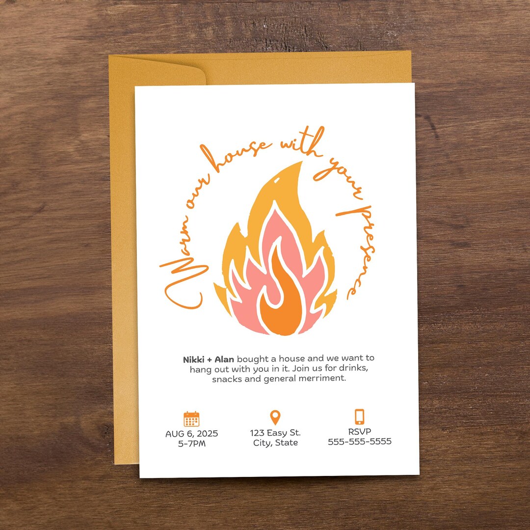 Editable Housewarming Invitation, Canva Template for House Warming ...