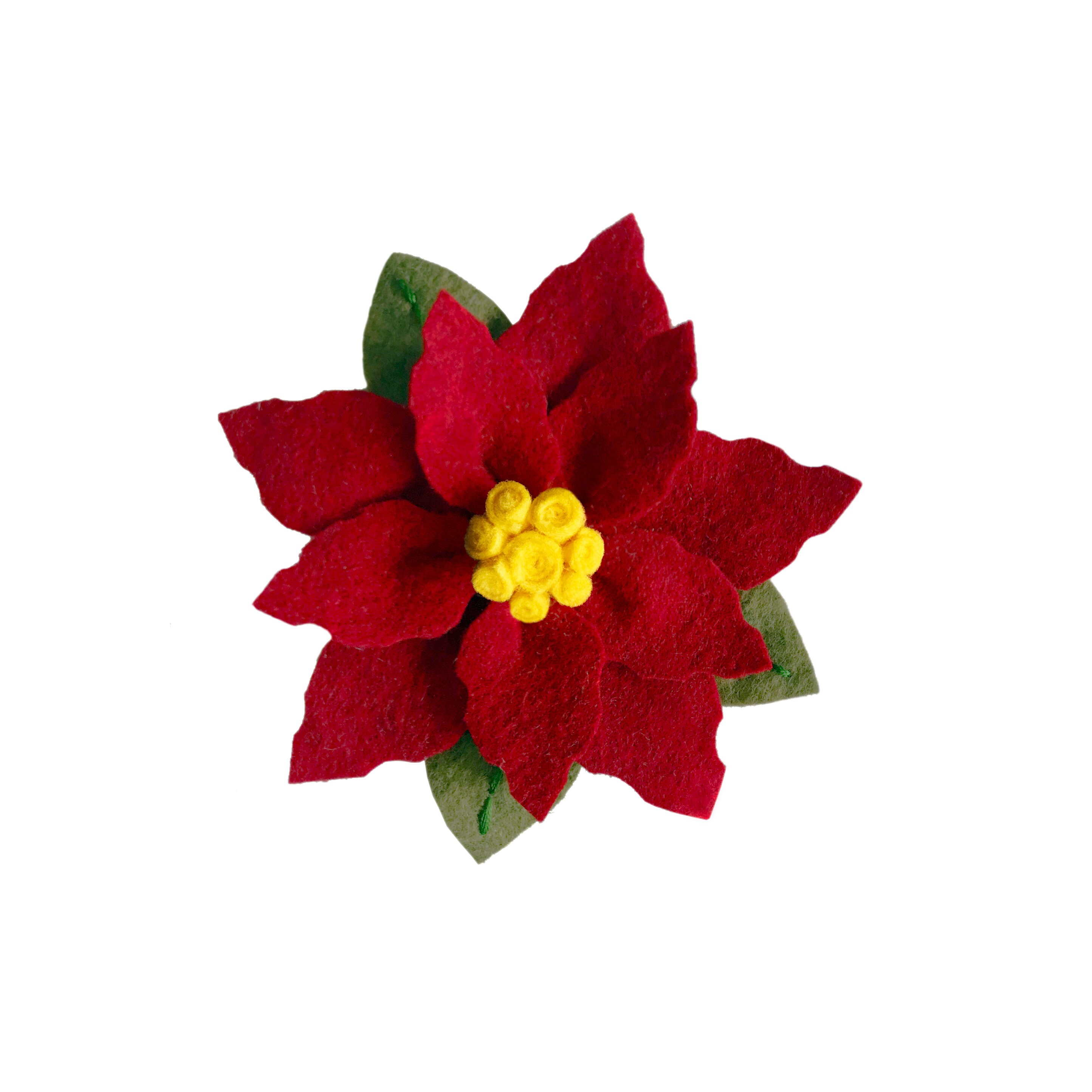 PDF Pattern & Tutorial: Felt Flower Pattern Poinsettia Christmas Flower ...