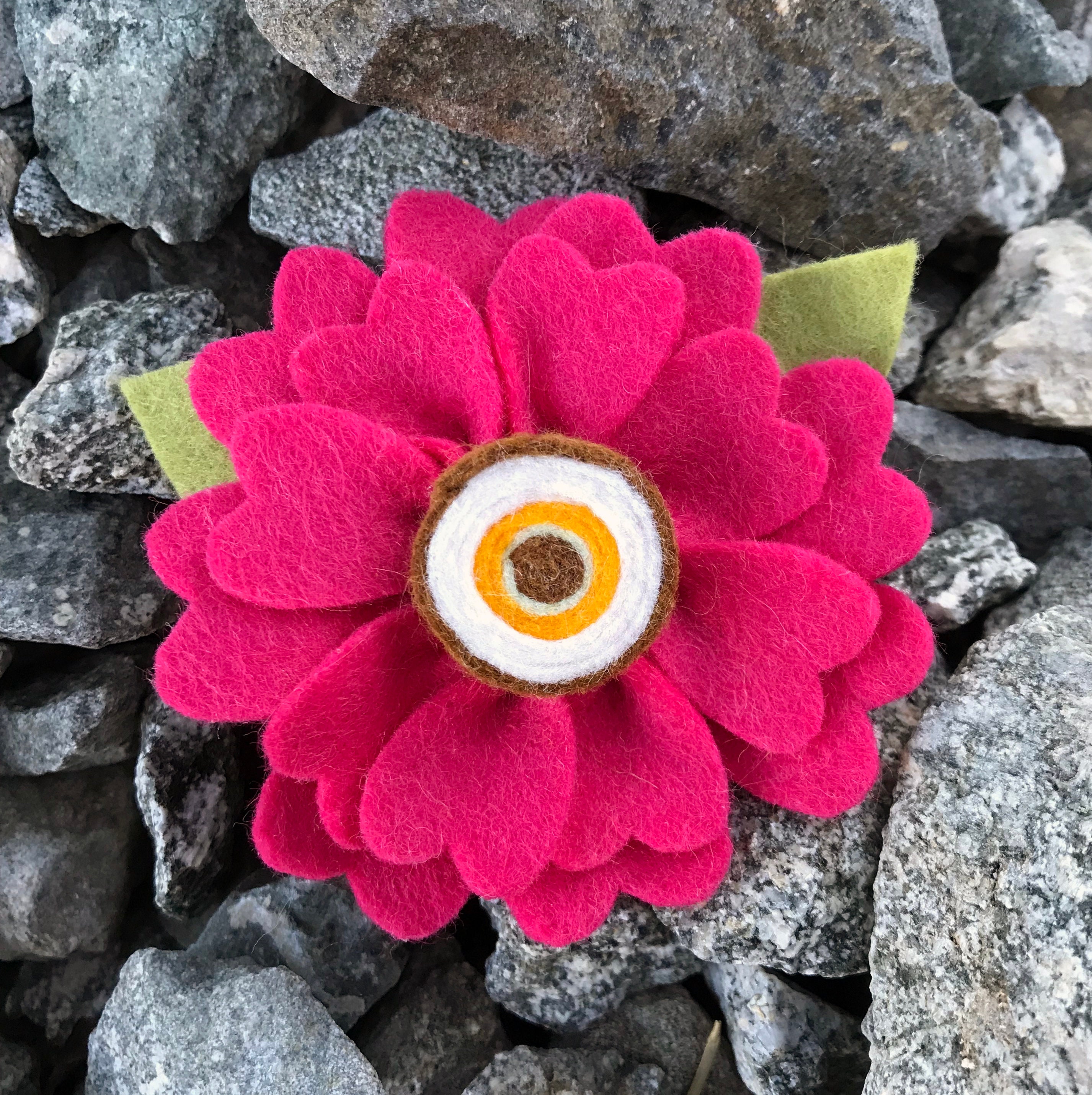 PDF Pattern & Tutorial Felt Flower Pattern With Rounded Etsy