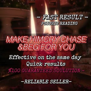 SAME DAY Make Him Cry, Beg & Chase You Love Spell | Fast Powerful Obsession Binding Ritual, Deep Regret, Attraction, Etsy Witch Casting