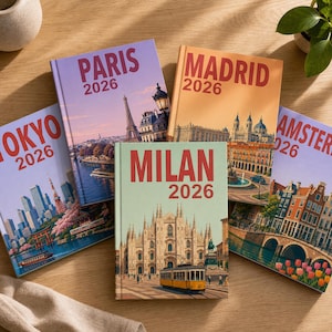 Personalized Travel Journal | Hardcover Scrapbook and Photo Memory Book | Choose Your Destination