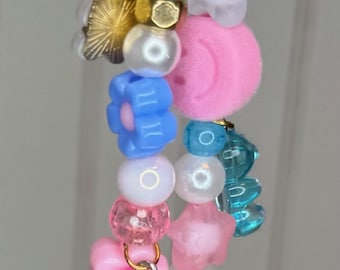 Rosa und Blauer Eis Schlüssel Schlüsselanhänger