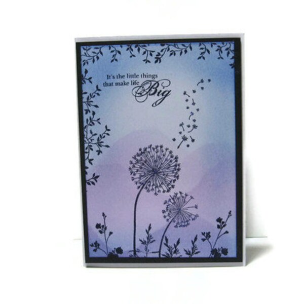Dandelion card, Wild Flowers, Blank,