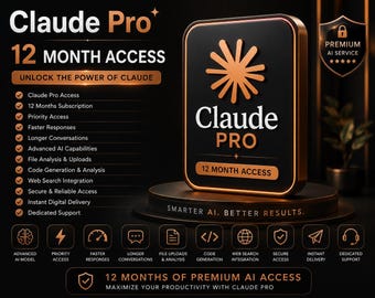 Claude Pro 12 Month Access