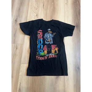 Snoop Dogg Doggy Dogg Graphic T-Shirt Men's Small Black Hip Hop Rap Tee DPG