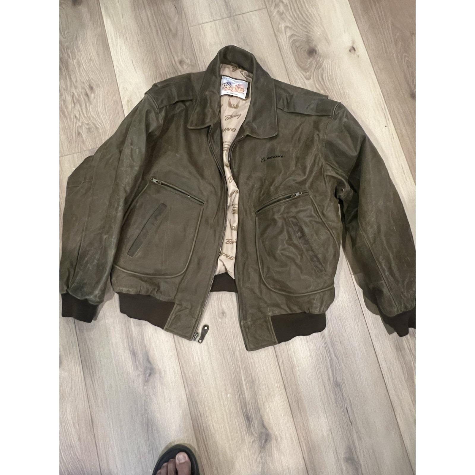 Vintage Boeing Leather Flight Bomber Jacket XL A-2 Style Excelled Aviation Coat