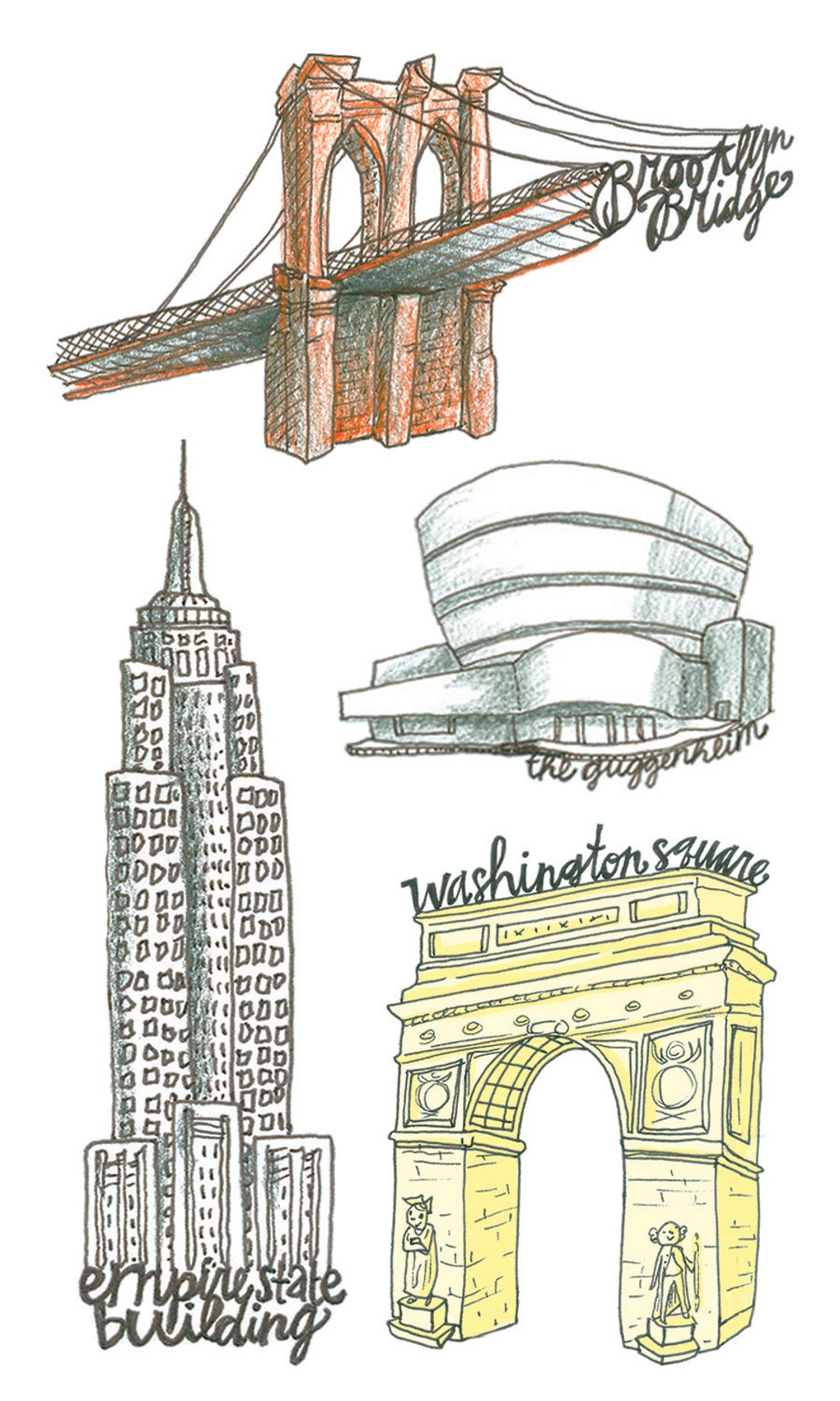 New York City Temporary Tattoos NYC Party Favor Temporary Tattoo Set Brooklyn Bridge Tattoo