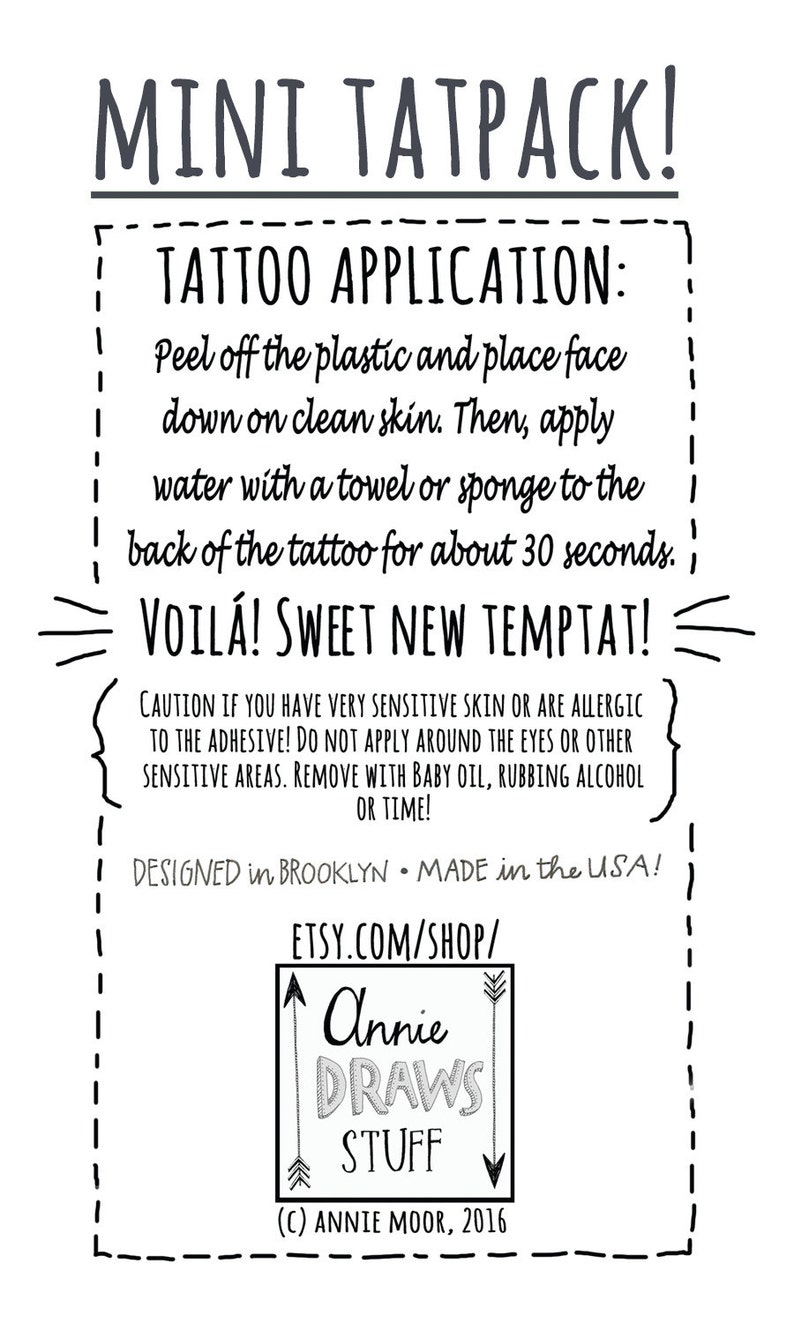 New York City Temporary Tattoos NYC Party Favors Temporary Etsy