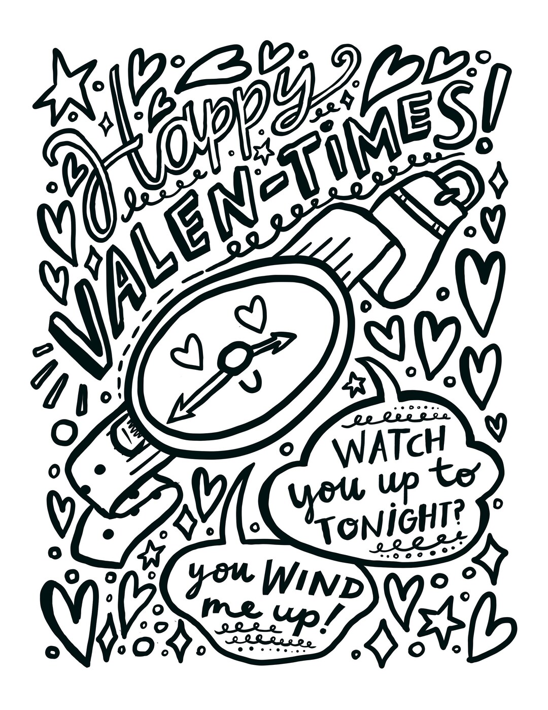 Instant Download Valentines Day Coloring Sheet - Etsy