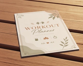 Workout Planner Printable, 5 Page Digital Download, Fitness Tracker Template, Training Log, Exercise Organizer, Digital Planner