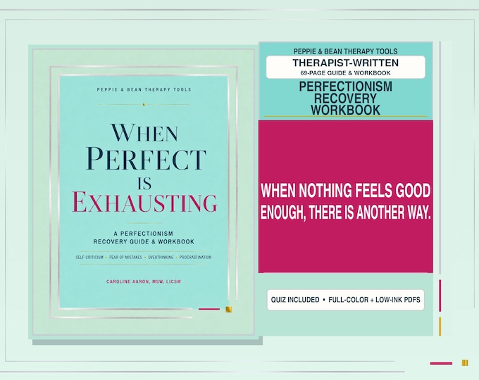 Perfectionism Workbook for Adults | When Perfect Is Exhausting | CBT Tools, Self-Compassion and Flexible Standards PDF| Instant Download