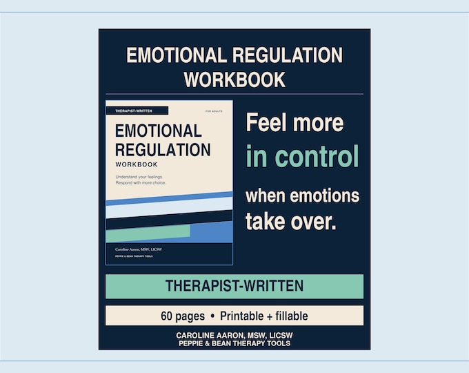 Therapist-Written Emotional Regulation Workbook: CBT/DBT Coping Skills (Digital Download)