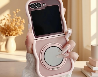 Magnetic Stand Case Samsung Z Flip 7 6 5 4 3 Matte Ring Cover