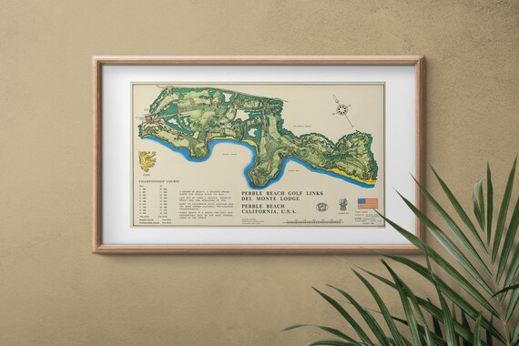 ゴルフコース地図セット 歴史地図 | ペブルビーチ・リンクス・ゴルフコース | デルモンテ