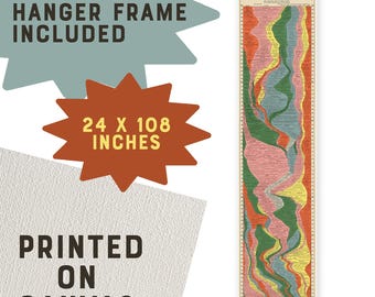 Histomap with FRAME 4000 Years of World History | States, Nations, Empires c 1931 | Vintage Framed Timeline Print | 24 x 108 inches