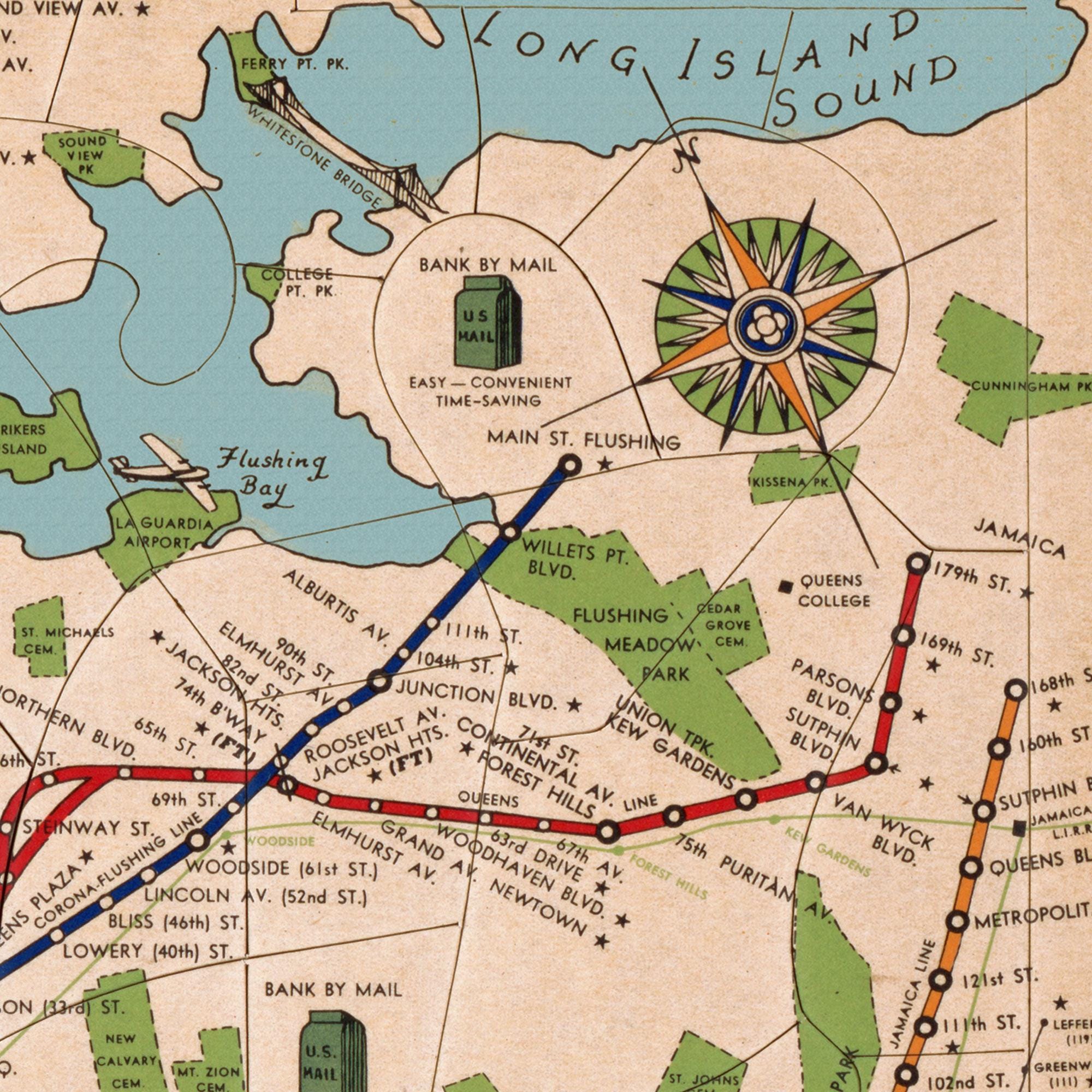 ヴィンテージ ニューヨーク市地下鉄路線図 1954年頃 | 古い