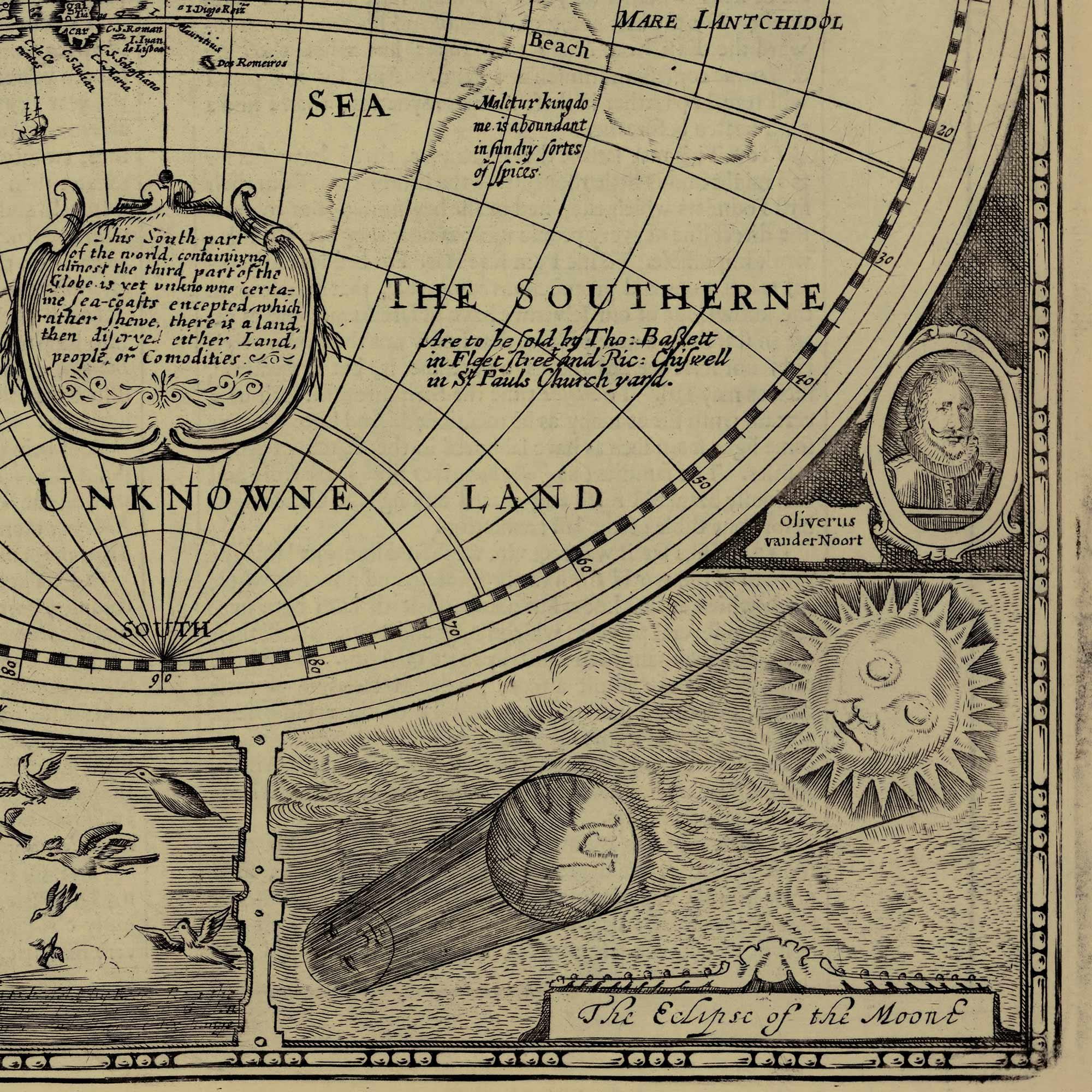 大型作品　西洋古地図　1676年 J. Speed「Lyncolne」 A New Description of Carolina.: Geographicus Rare Antique Maps