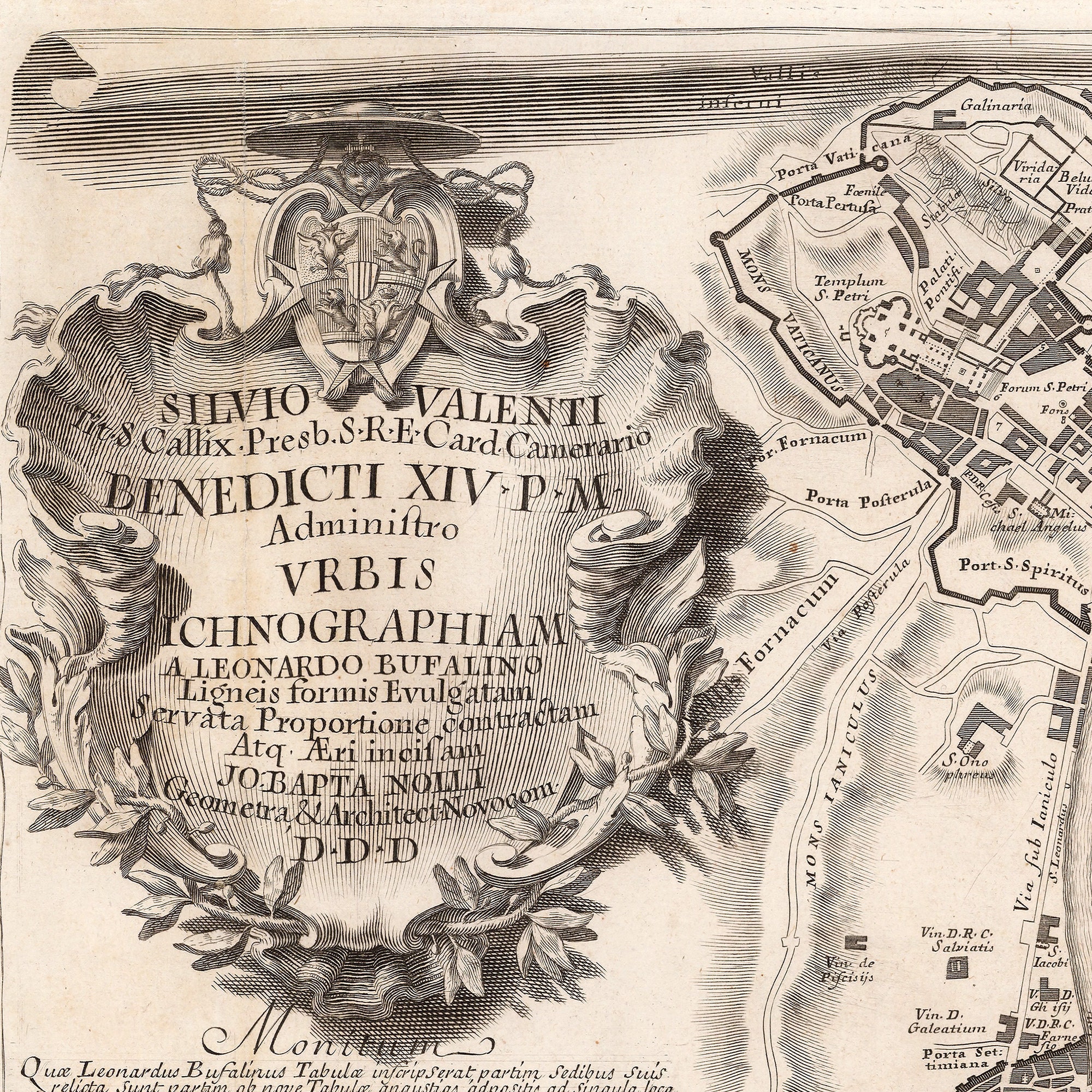 Ancient Rome Rustic Rustic Map of Ancient Rome Italy by Giovanni Battista Nolli Circa 1748 ...