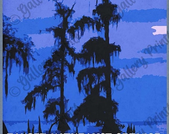 Everglades National Park WPA Style Travel Poster | Vintage Style USA Art Print | Florida Wall Decor