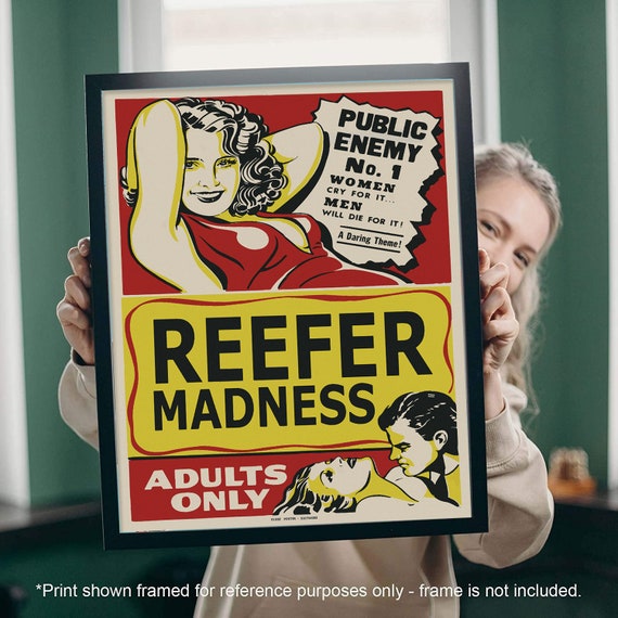 Reefer Madness Circa 1940 Marijuana Vintage Style Movie Poster Art