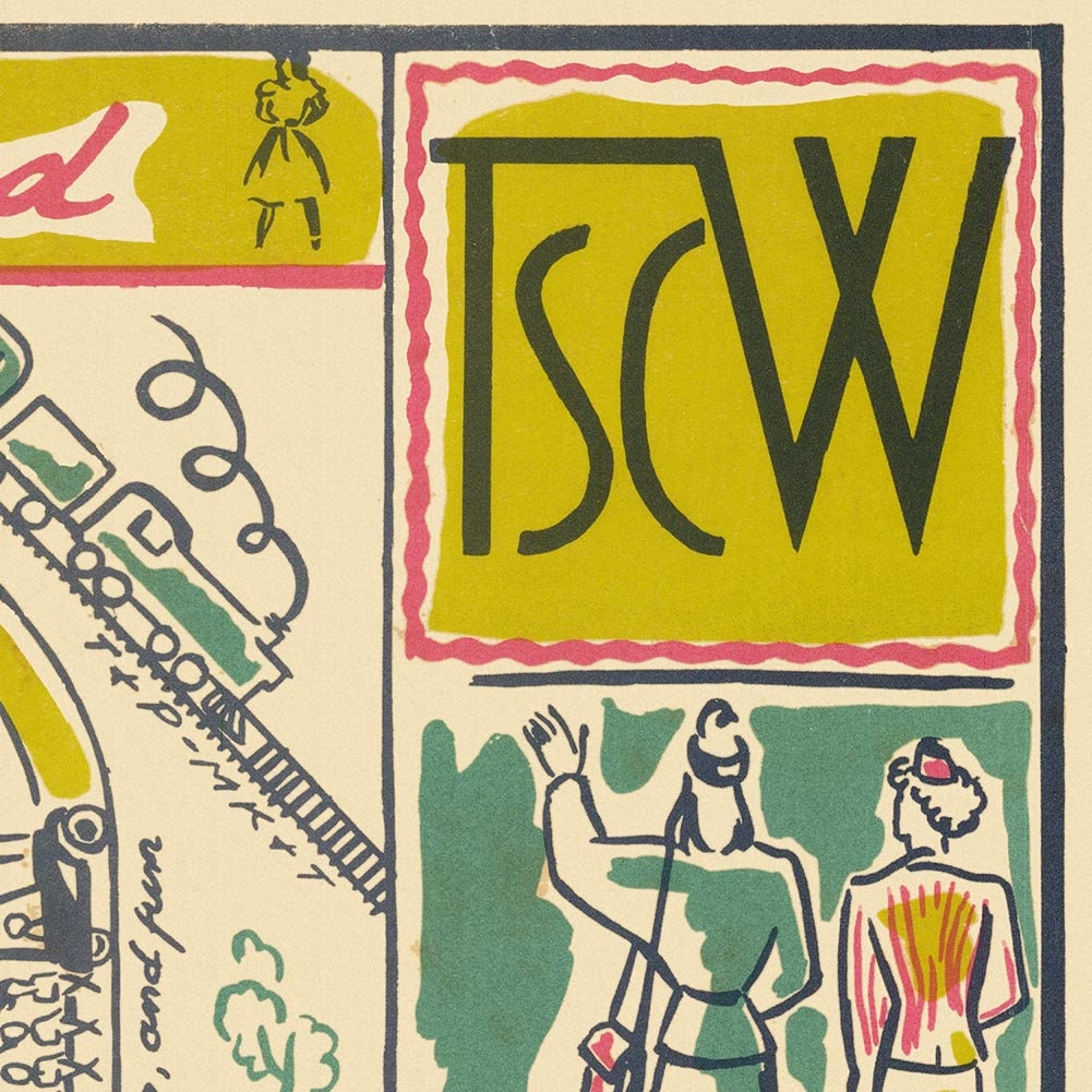 Texas state college for women campus map circa 1947 vintage etsy
