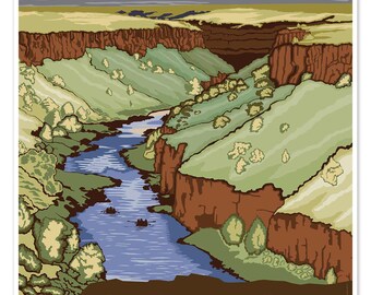 Rio Grande Del Norte National Monument New Mexico Travel Print Advertisement | National Conservation Land Art Ad Poster | Vintage Wall Decor
