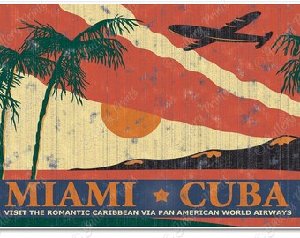 Dépliant Publicitaire Original Pan American Airways – Tours De Cuba Années 1930