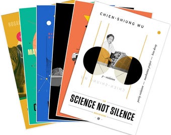 Set of SIX (6) NASA Prints Mighty Women in Science Education Motivational Poster Set | Art Print Poster Vintage Wall Decor | STEM Classroom