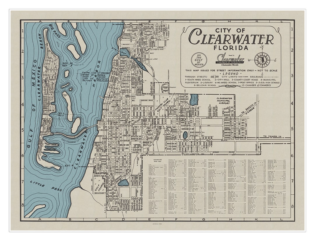 City Street Map of Clearwater Florida - Il 1080xN.4963487283 4fon