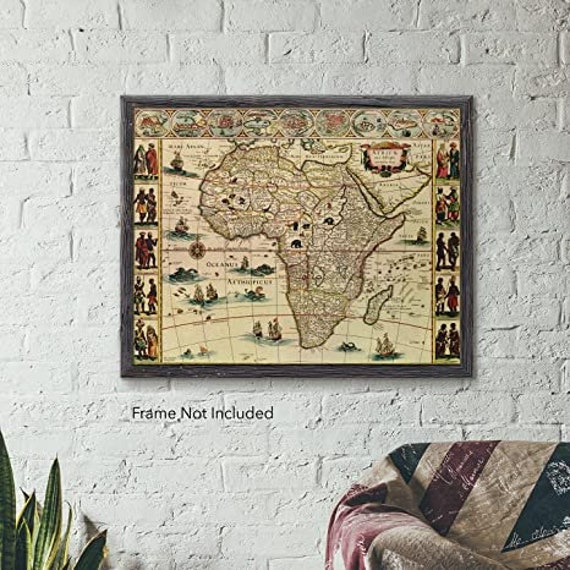 未開封 　イギリス　アンティーク　アフリカの地図 Amazon.co.jp: HISTORIX 1960年ビンテージアフリカ地図 - 60.96x60