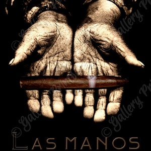 Las Manos de Cuba - The ROLLING HANDS of CUBA - Travel Print Vintage Style Cigar Advertisement Poster Print