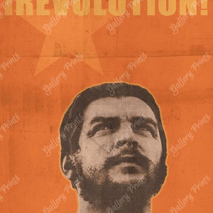 ¡Revolución del Che Guevara! Cartel publicitario de propaganda política cubana / Impresión artística de viajes, decoración vintage de pared cubana.