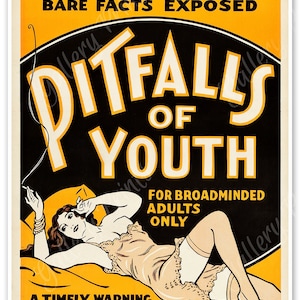Vintage Marihuana Film Poster c. 1930&#39;s &quot;Fallsfalls der Jugend&quot;