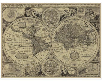 大型作品　西洋古地図　1676年 J. Speed「Lyncolne」 大型作品 西洋古地図 1676年 J. Speed「Lyncolne」 大型作品