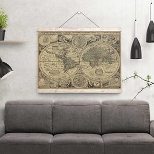 Vintage Old World Map by John Speed circa 1626 | Antique World Map Fine Art Print | Old Map of the World | Vintage Wall Decor Map Art