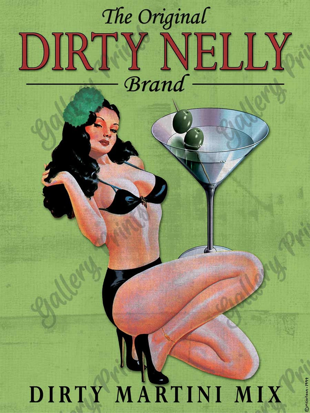 The Original Dirty Nelly Brand Vintage Pinup Girl Liquor