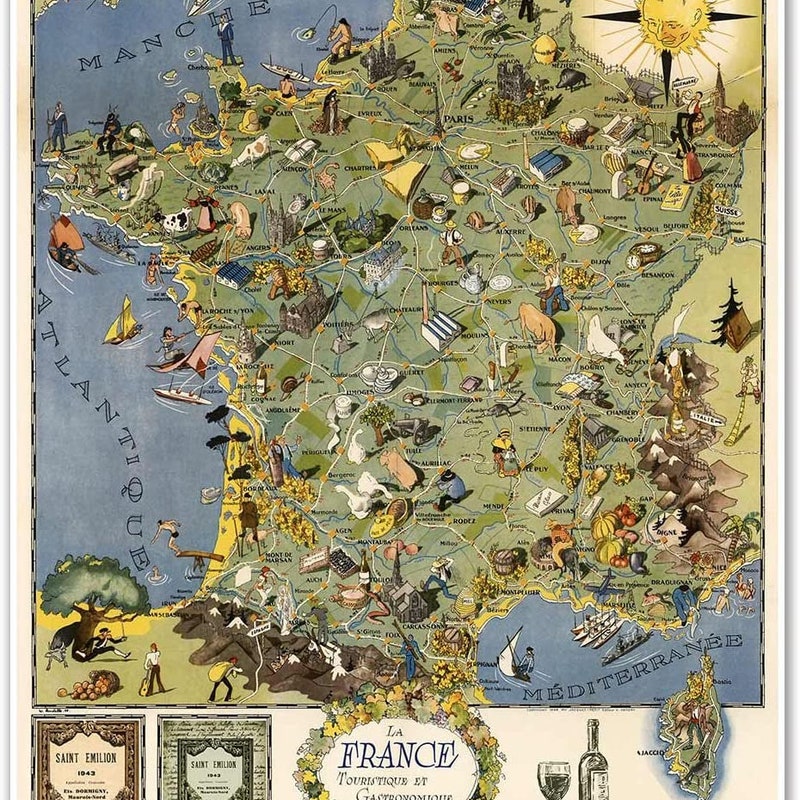 La Martinerie Cit矇 Les Jardins Map - Etsy Canada
